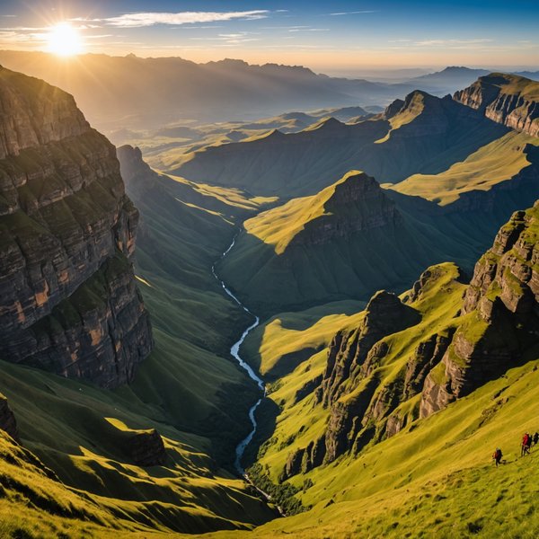 Quels sont les meilleurs itinéraires pour une randonnée dans les montagnes de Drakensberg, Afrique du Sud?