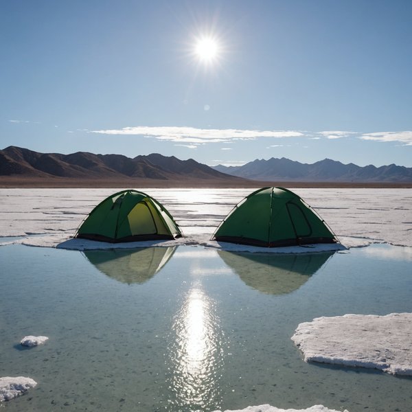 Quels sont les équipements nécessaires pour un camping en région de lagunes salées?